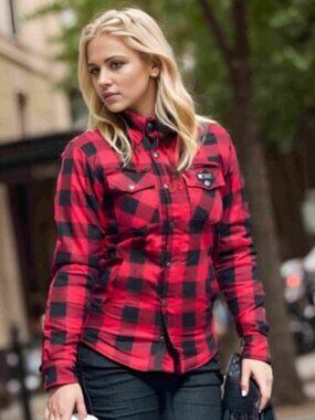 RIDERACT® Motorcycle Shirt Womens Pink Black Riding Top